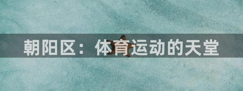MK体育官方正版app科技：朝阳区：体育运动的天堂